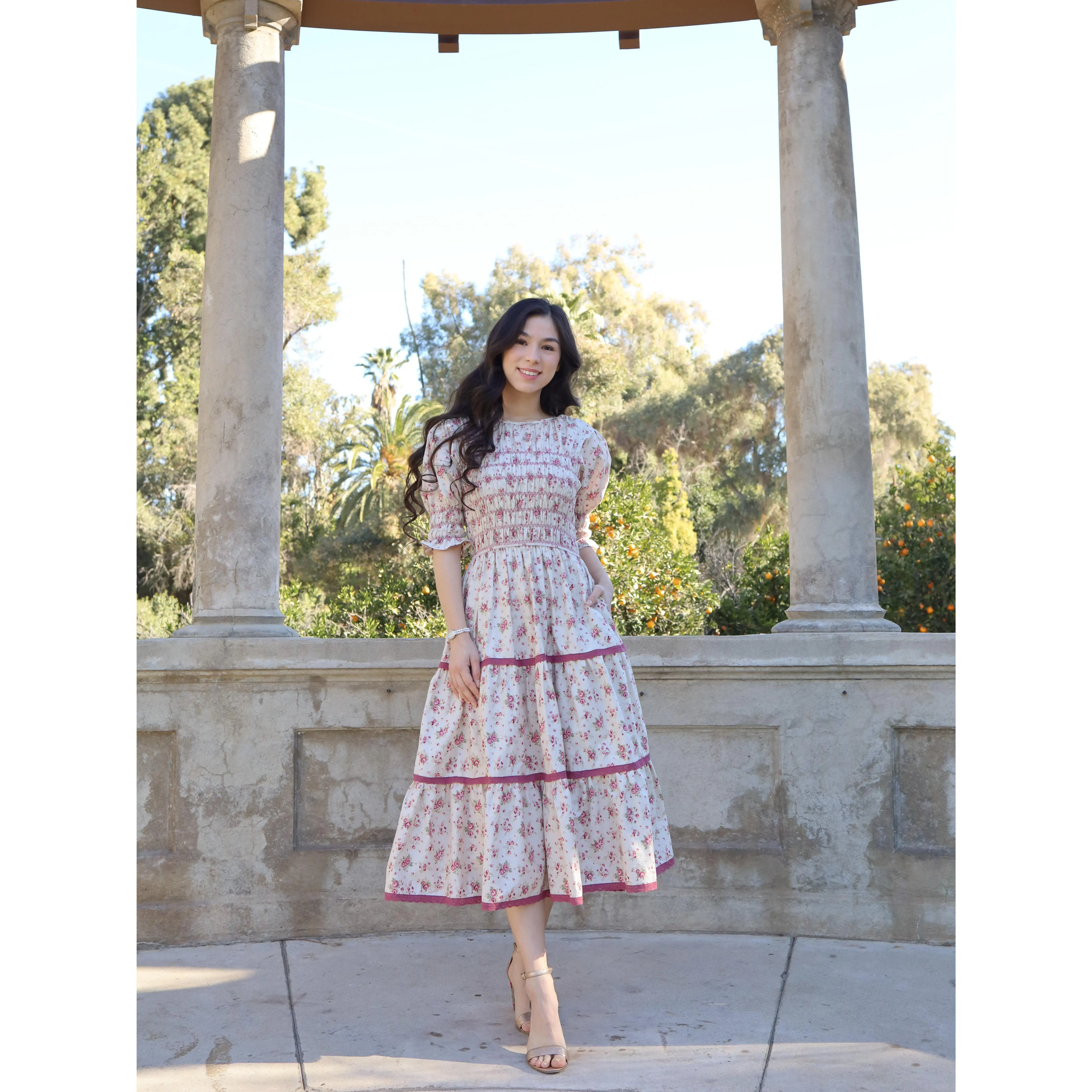 Heirloom Rose Dress - Red