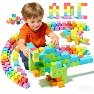 Magnetic Blocks for Toddlers Toys, Magnetic Building Cubes Toy for Sensory STEM Autism Education Preschool, Sensory - Montessori - Autism - Magnetic Toys for Kids Ages 3-5 4-8