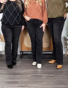 Women's Leah Tummy Control Judy Blue Jeans, Womenswear Bottom with Reg-Fit Spandex Fabric