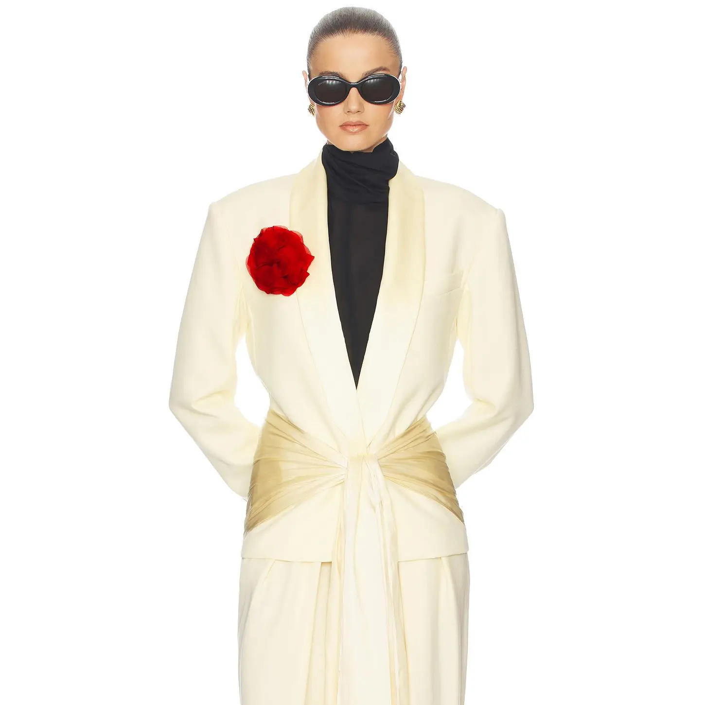 Helsa The Tux Blazer in Wool in Butter Yellow Helsa The Tux Blazer in Wool in Butter Yellow