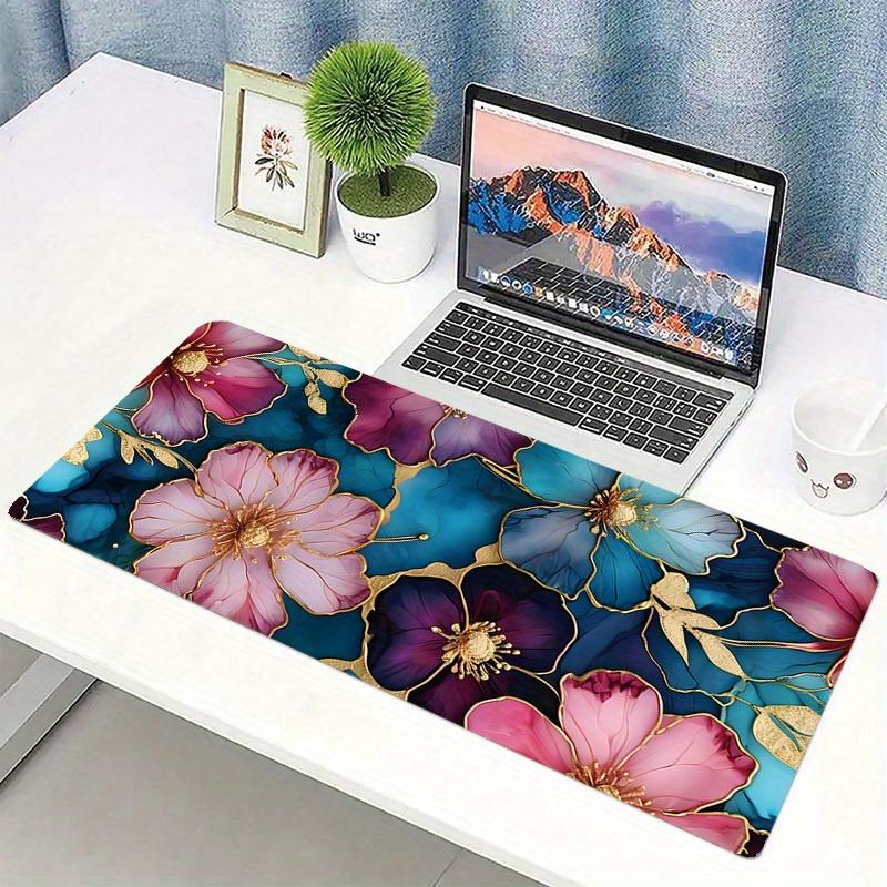 Extra Large Bohemian Style Floral Table Runner |   Aesthetic Mouse Pad with Non-Slip Rubber Base and Stitched Edges |   Vibrant HD Printed Floral Design |   Ideal for Home Office and Gaming |   The Perfect Gift for Women
