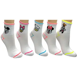 Ladies' Character Ribbed Capri Sock Set - 5 Pair