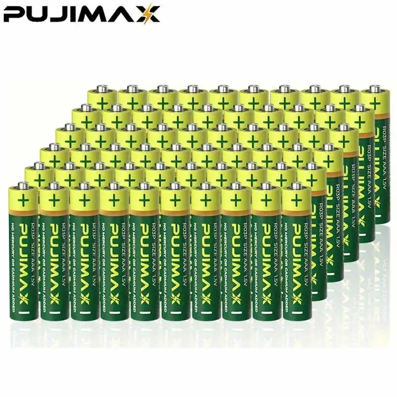 PUJIMAX AAA Battery, 4/8/12/16/20/40/60pcs Non-rechargeable Carbon Battery, Household Appliance Parts for Remote Control, Clock, Doorbell, Gas Stove,