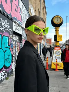 Cyberpunk Cat Eye Sunglasses, Oversized Exaggerated Angular Trendy Sun Glasses, Perfect for Parties and Daily Wear