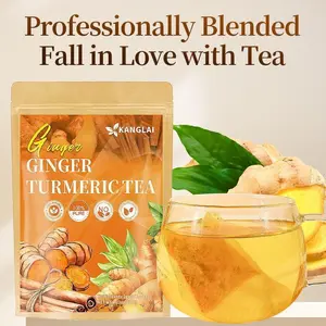 Kanglai Ginger Turmeric Cinnamon Herbal Tea Warm & Comforting Daily Herbal Blend 60bags 120g