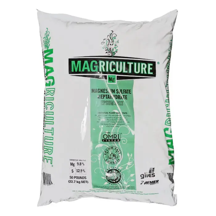 Magnesium Sulfate Epsom Salts Magriculture OMRI, 50lb