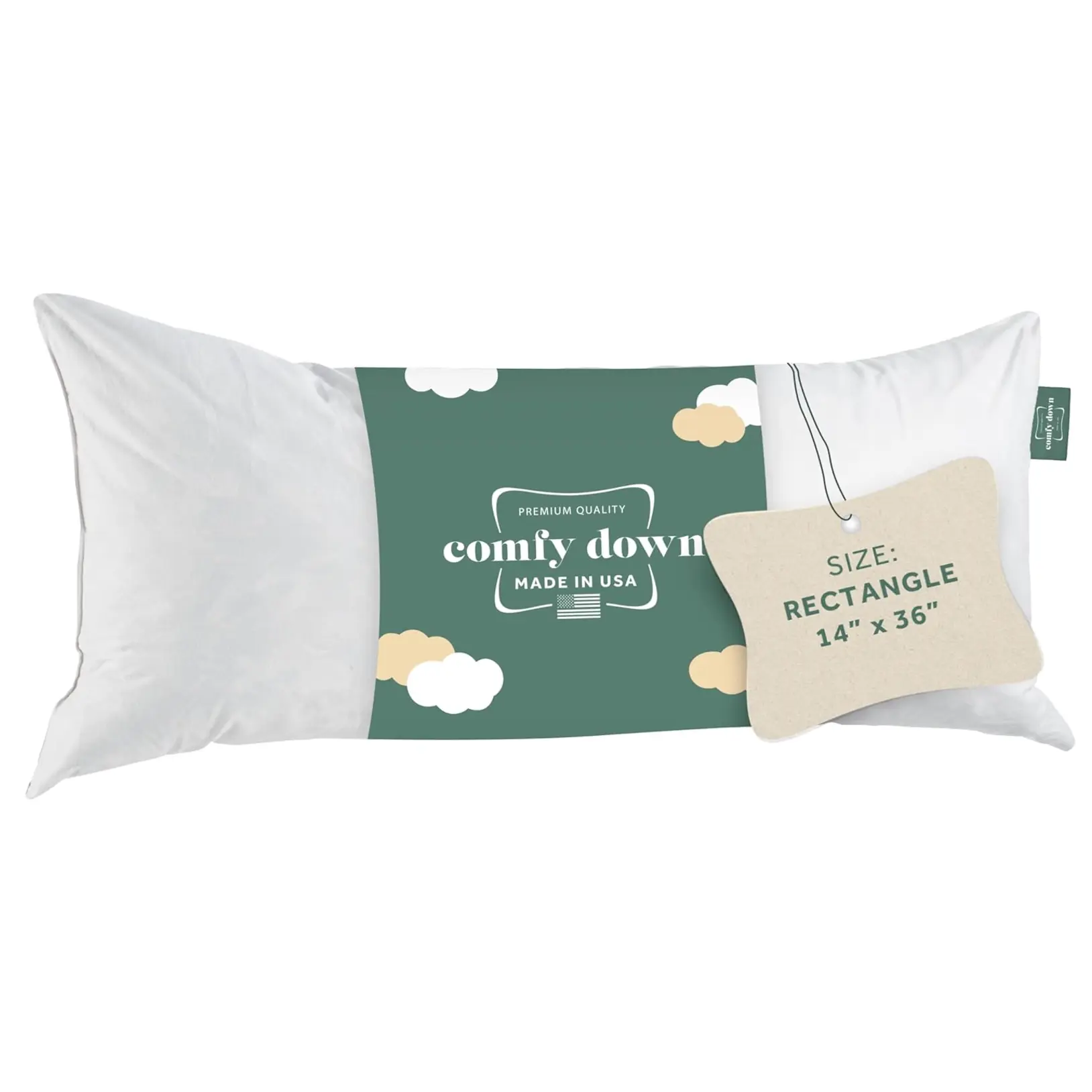 14x36 Comfy Down Pillow Insert