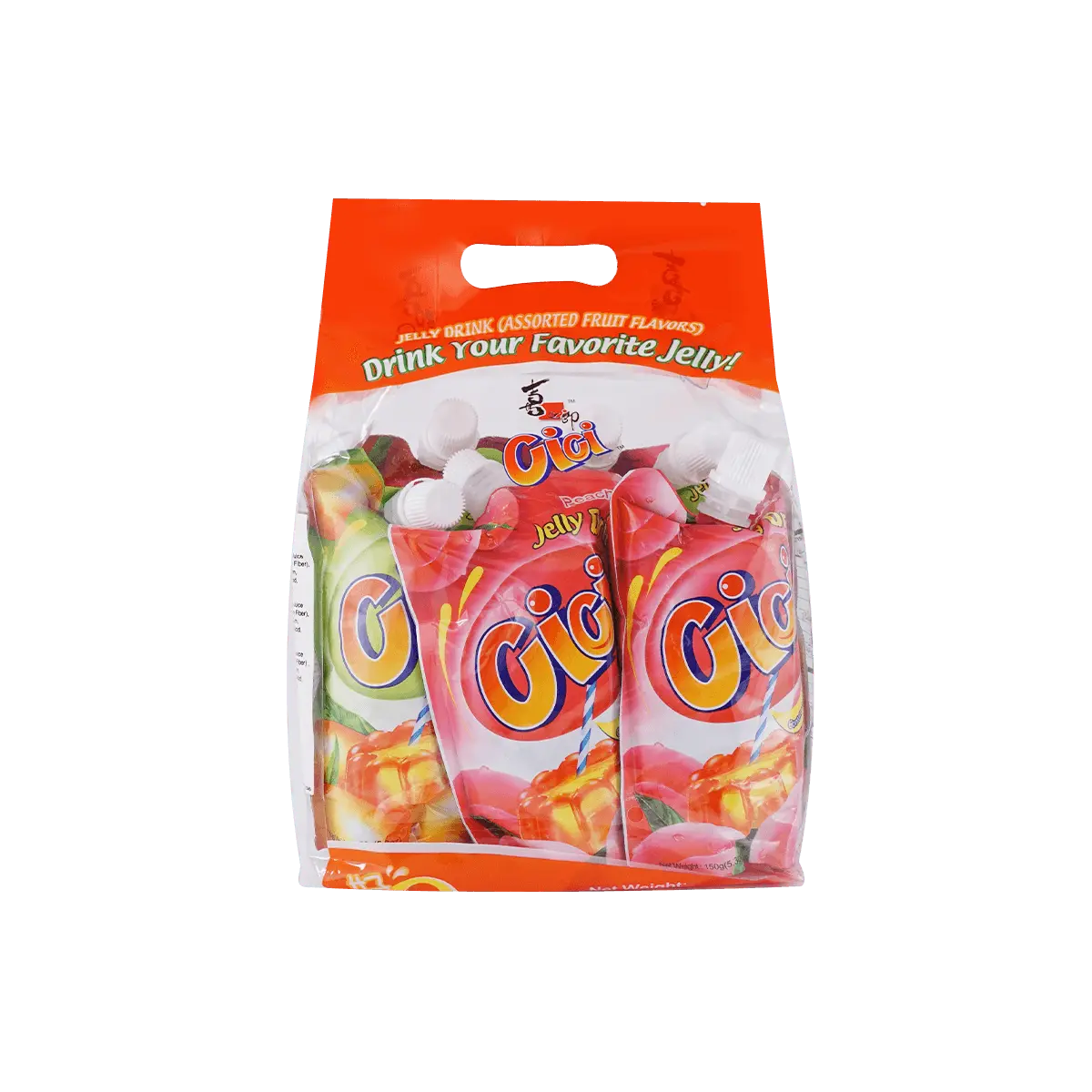 STRONGFOOD Jelly Delight - Lychee, Mango & Peach Mixed Flavors - 150g x 6 Packs