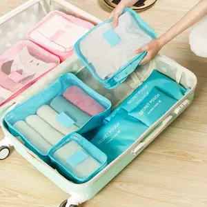 Travel storage bag 6-piece set waterproof clothing organizer bag Travel storage bag 6-piece set, a good helper for business travel storage