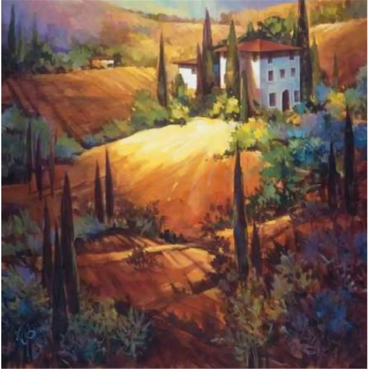 Morning Light Tuscany Poster Print by Nancy Otoole, 12 x 12 - Small
