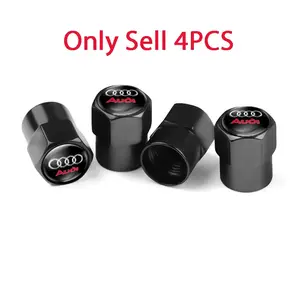 4 Piece Set Car Metal Durable Valve Stem Caps Wheel Dust Covers Badges for Audi A3 A4 B5 B6 B7 B8 8p B9 8v 8L A6 C7 C6 A1 A5 A7 Tt Q3 Q5 Q7 Q8 S3 S4 S5 S6 S7 Rs3 Rs5
