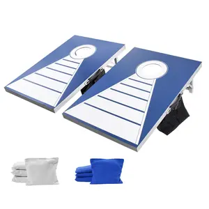 VEVOR Cornhole Set, 3x2 ft Corn Hole Game Boards, Aluminum Weatherproof Portable Toss Board, Indoor and Outdoor Foldable Cornhole Play for Adults, Include 8 Bean Bags, for Yard Backyard Beach Camping