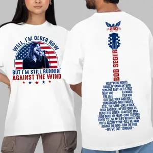 Well Im Older Now Double Sided Graphic Unisex T-Shirt,But Im Still Runnin Tee, Against The Wind Shirt Multi Color, For Men, Women