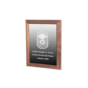 Flag Connections Military Laser Engraved Rank Insignia Mirror Frame