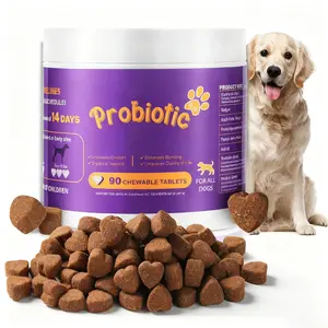 8-in-1 Dog Multivitamin Soft Chews with Probiotics - Gut Health & Immune Support - Tasty Pork Flavor - 90 Dog Treats