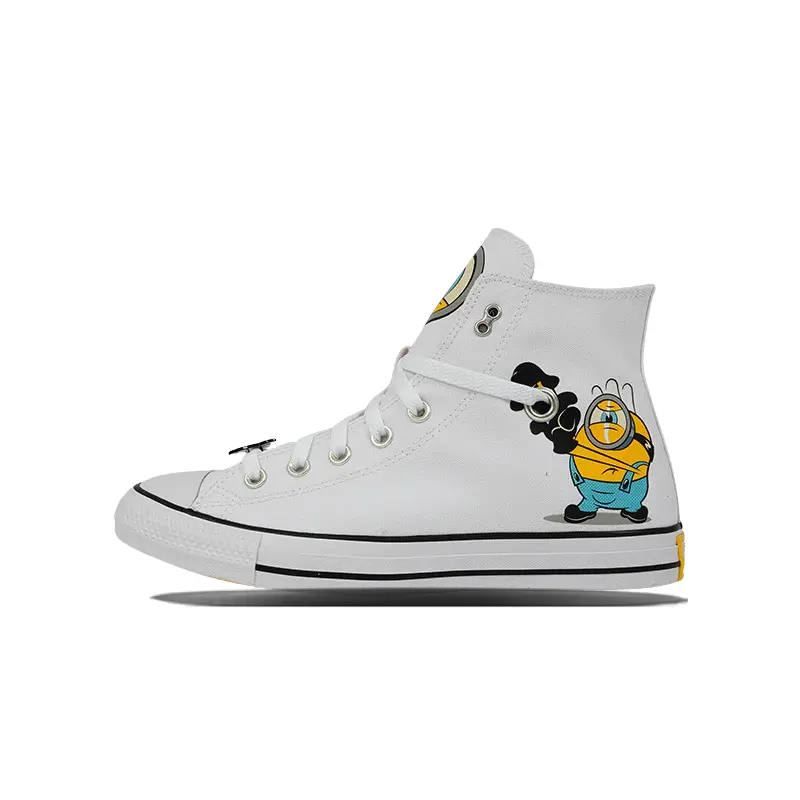Converse Men's Chuck Taylor All Star High "Minions" Canvas Shoe - Flat Sneakers, Casual Trainers for Sneaker Culture Enthusiasts