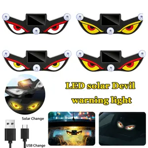 Devil Eyes LED Light for Car Windshield,USB & Solar Powered  Eye Signal Light, Car Dynamic LED Display Sign Lights, Perfect for SUVs, Trucks, Pickups,Father's Day Gift outdoorfun