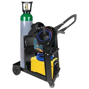 Heavy Duty 3-Tier Welding Cart for MIG TIG Welders & Plasma Cutters – 220 lbs Capacity – Industrial Storage & Transport Trolley – Sturdy Steel Construction – Mobile Stand with Wheels