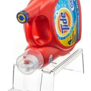 iDesign Detergent Riser, Clear Organiser Racks Plastic Shelf Room Cabinet