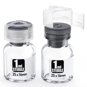 Sterile Empty Vials With Locking Cap And Self Healing Injection Port,Buckle Glass Sample Vial Bottle Individually Packed