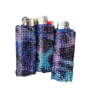 Bedazzled Bling Lighters Glam Lighters Wrapped in Various Rhinestone Multicolored Animal Prints Sparkly and Stylish Design