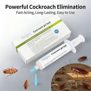 Sulguy Cockroach Gel Bait, 1 Tubes x 30-Grams, 1 Plunger and 1 Tips, German Roach Insect Pest Control, Indoor and Outdoor Use, Roach Killer Gel for American, German and Other Major Cockroach Species