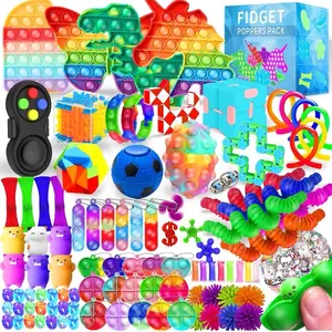 Fidget Toys 120 Pack Stocking Stuffers for Kids Party Favors - Stress, Autism, ADHD, Anxiety & Autistic Therapy Teens and Adults