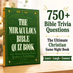 【BB Books】The Miraculous Bible Quiz Book – 750+ Bible Trivia Questions Book | Fun Christian Game for Family and Friends