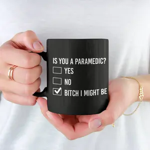 Paramedic gift, paramedic black mug, paramedic appreciation gift, paramedic graduation gift, future paramedic, paramedic gag gift Ceramic Classic