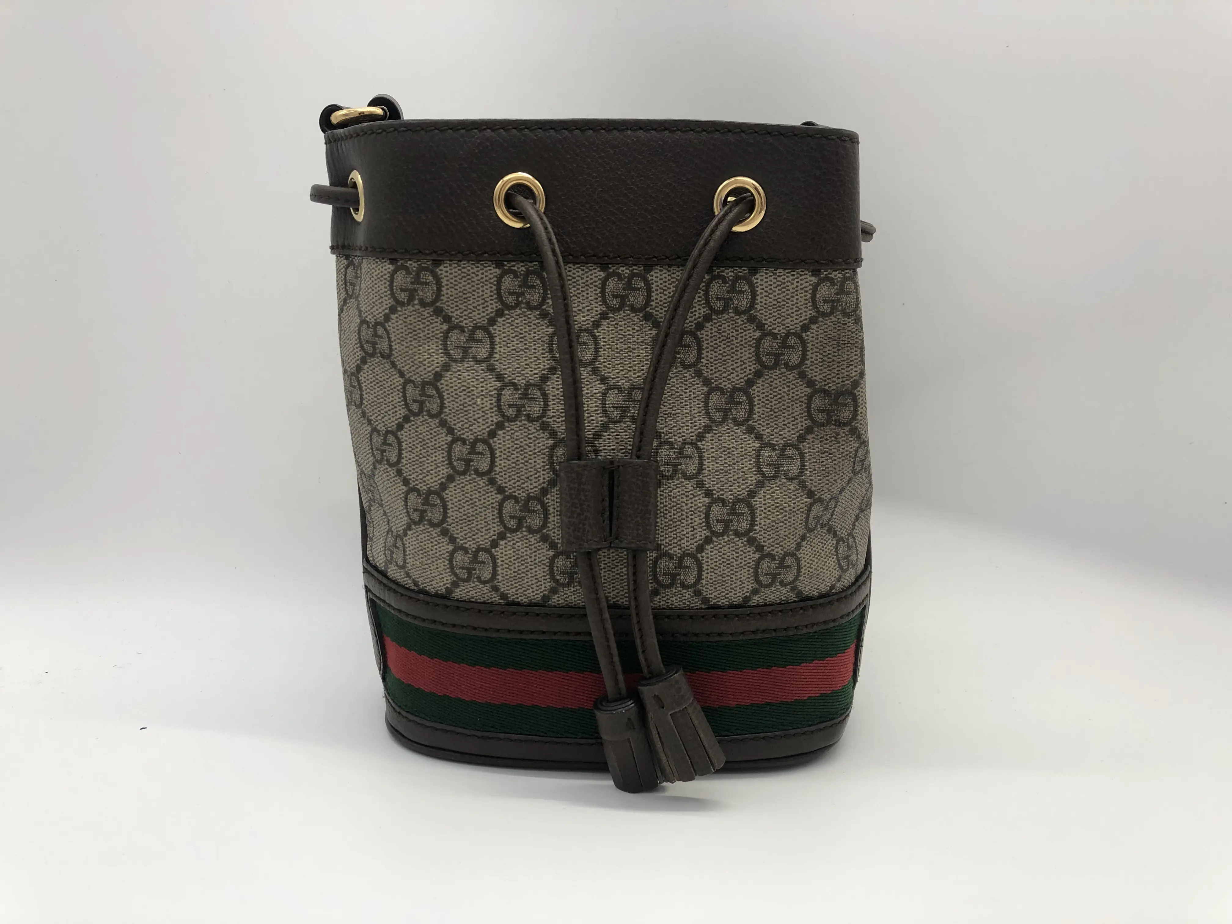 Pre-owned GUCCI Ophidia Mini GG Supreme Bucket Bag