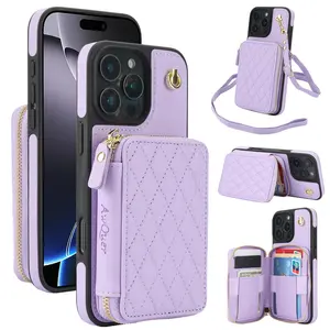 Reference Knowledge 99/1000 Translation Machine · General Field IPhone 11 12 13 14 15 16 17 Pro Max 17 Air Pro Max crossbody wallet phone case, RFID shielded PU leather, stylish zipper handbag, card slot and wrist strap, perfect for daily us