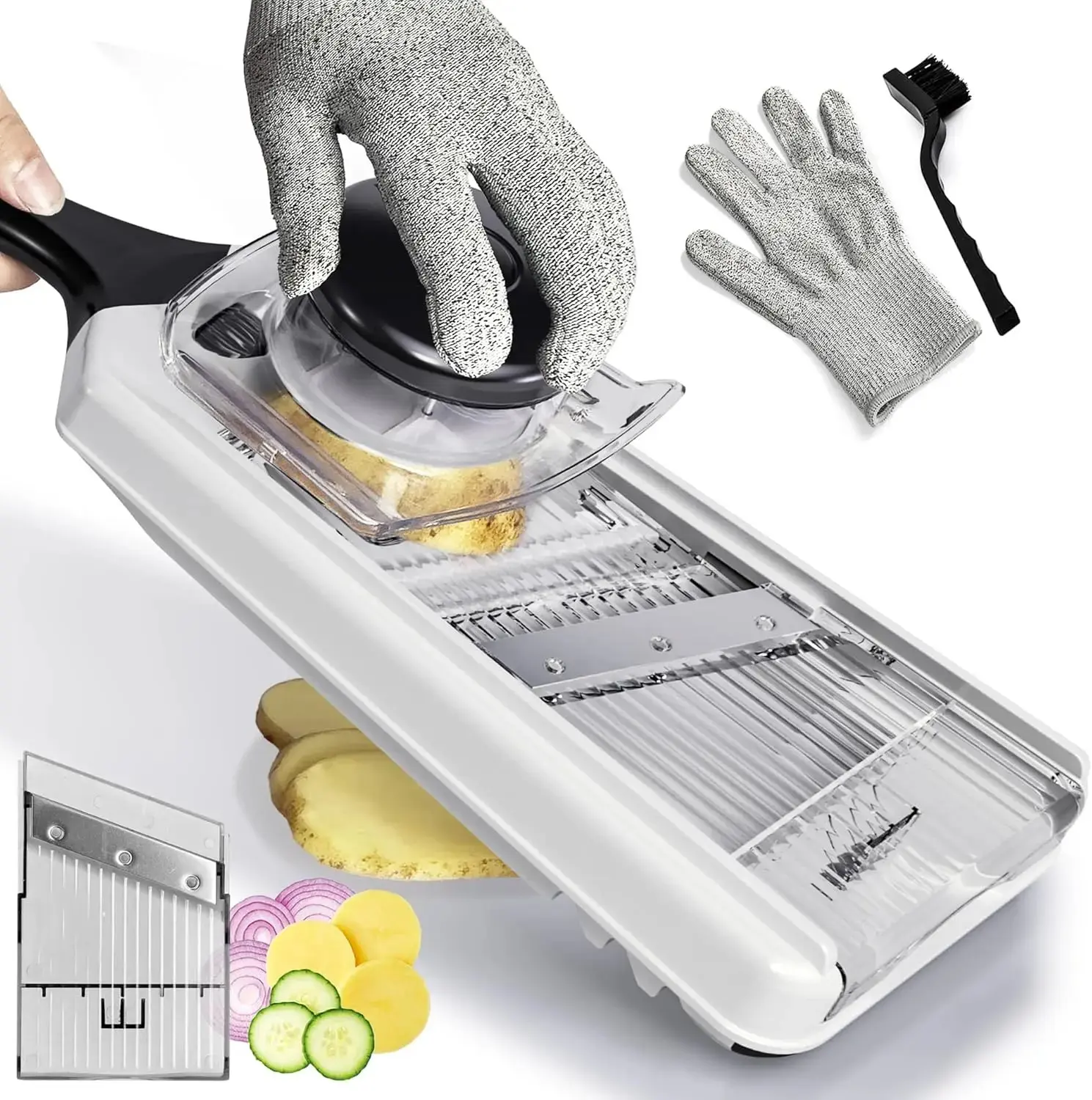 New Deal -  Multi Handheld Mandoline Slicer,Mandoline Food Slicer-Mandoline Slicer for Kitchen,Potato Slicer,Vegetable Chopper,Carrot Slicer for Speedy Slicing of Fruits and Vegetables
