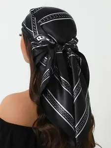 Women's 35.4-Inch Scarf, 90x90cm Luxury Print Shawl, Travel-Ready Square Scarf, Fashionable Neck Wrap, New Outdoor Headscarf