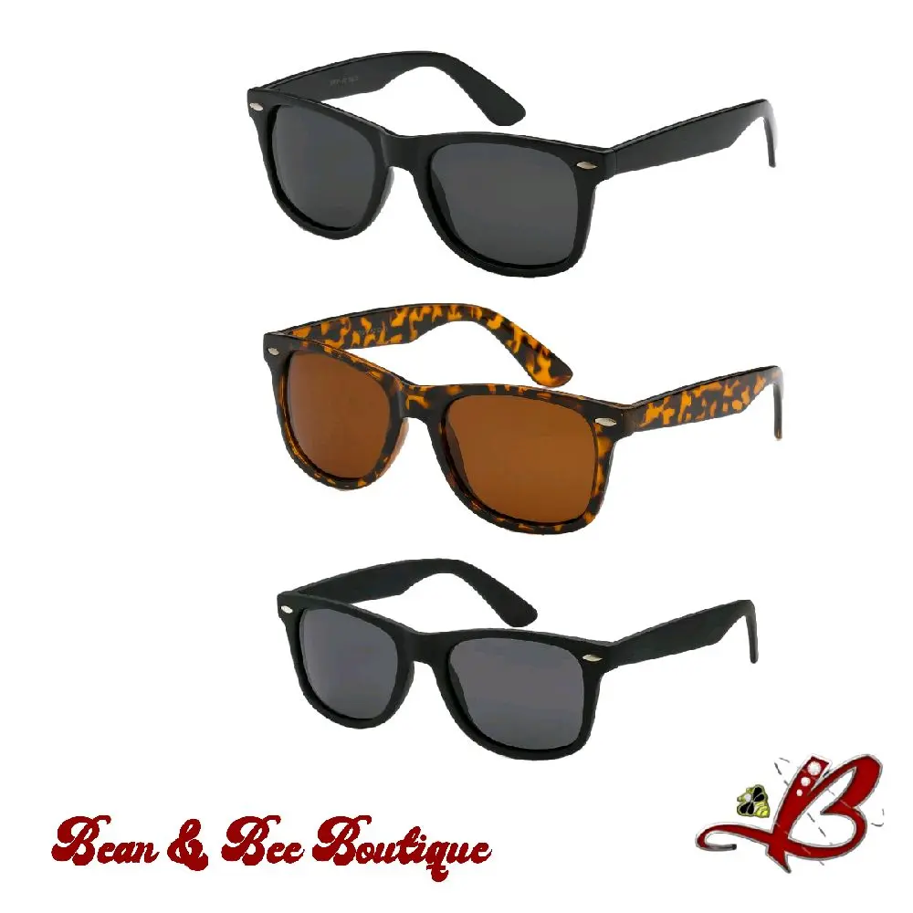 Asddd Classic Polarized Sunglasses - Retro-Style with Choice of Black Glossy ...