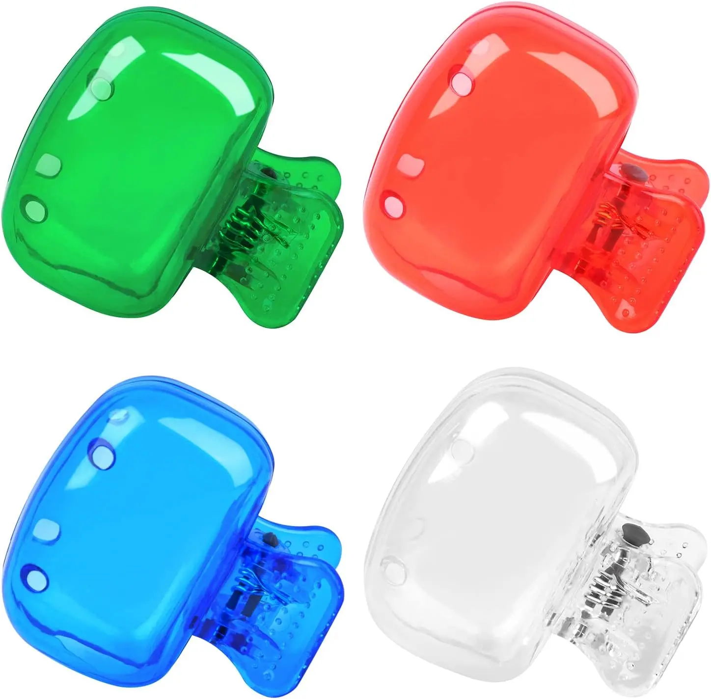 4 Pack Travel Toothbrush Head Covers Cute Toothbrush Protector Cap Brush Pod Case Protective Portable Plastic Clip for Household Travel, Camping, Bathroom, School, Business