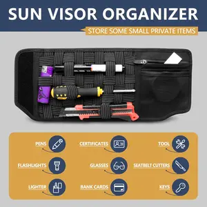 Visor Organizer Sun Visor Molle Panel for Bronco, Tactical Sun Visor Organizer Molle Webbing For Ford Bronco Accessories 2021-2025 Visor Storage Holder Pouch,2 Pack,Fit Driver Passenger Side