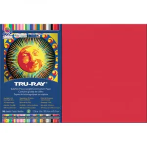 CONSTRUCTION PAPER: 12"X18" FESTIVE RED