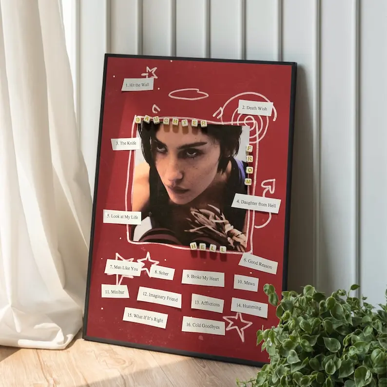 Gracie Abrams Poster - Daughter From Hell  Album Cover Wall Art