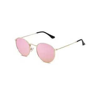 Ali&Alex Round Sunglasses for Men for Women - Small Circle Metal Sunglasses Polarized UV 400 Protection