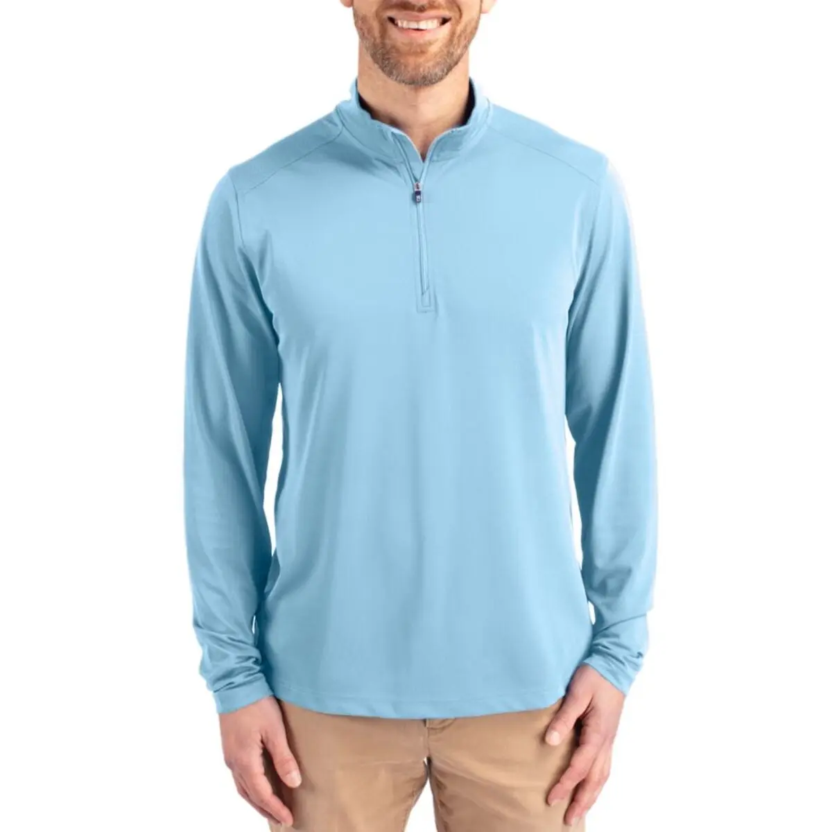 Cutter & Buck Virtue Eco Pique Recycled Quarter Zip Mens Pullover Jacket