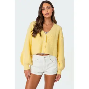 Sabrina Chunky Knit Cropped Cardigan