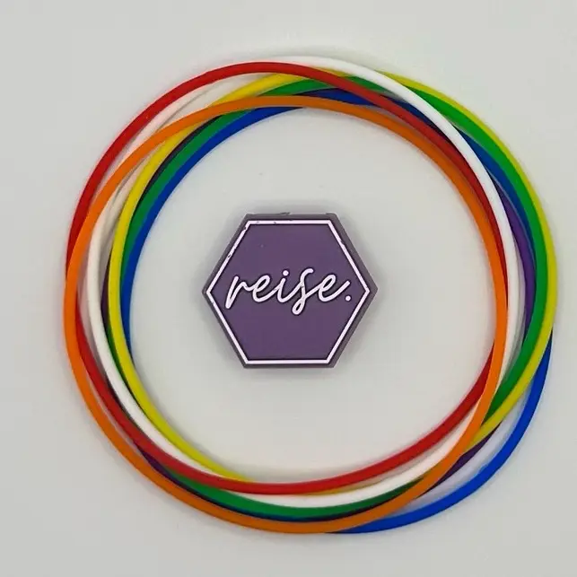 “Prismatic” / Silicone Stacking Bracelets / Awareness Collection Stack