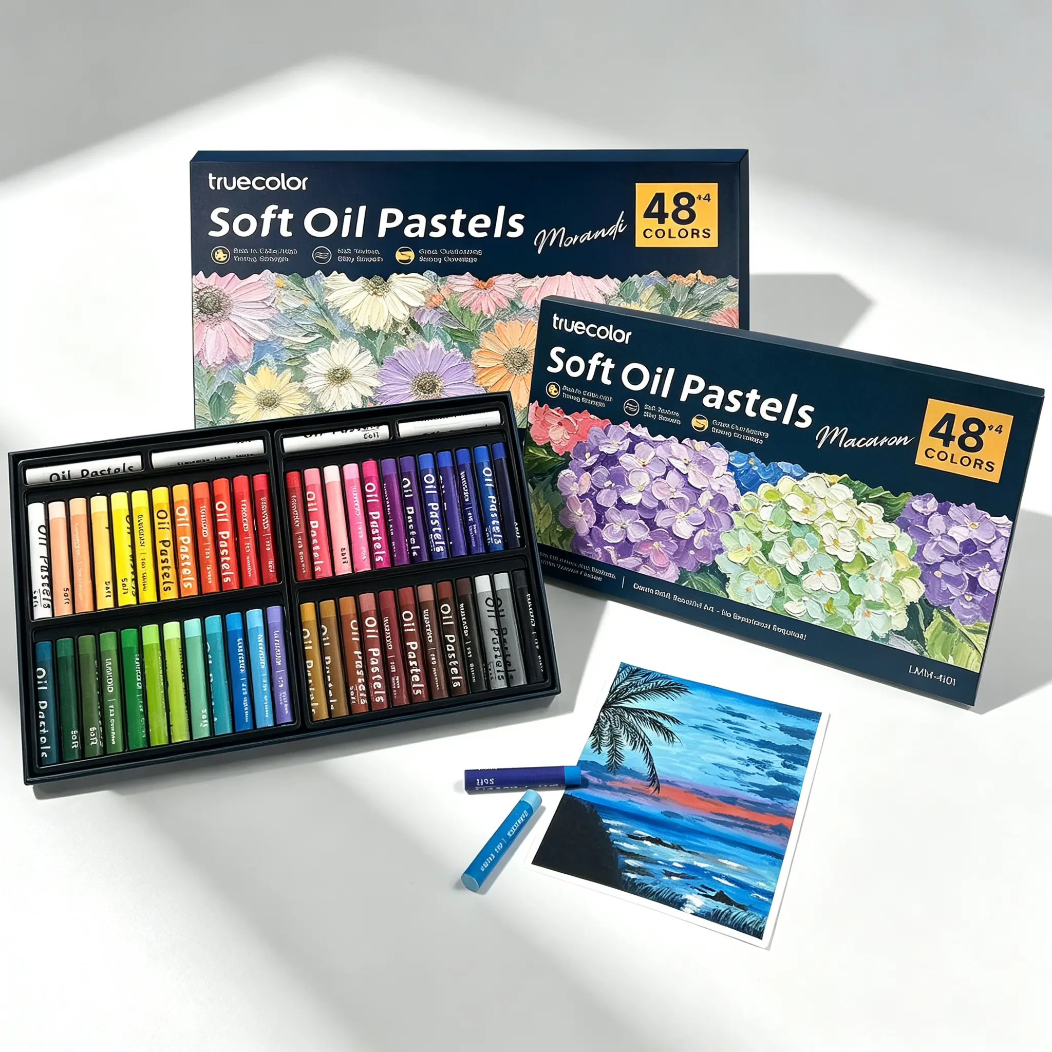Truecolor Ultra-Soft Heavy Color Oil Pastels, Premium Art Box Oil Pastels Art Kit for Artists & Students, Portable Outdoor Drawing Craft Supplies, Perfect Art Gift