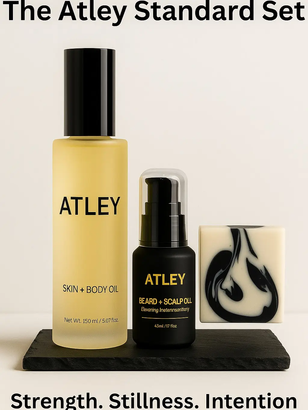 Atley™ Standard Trio Skincare Kit - Fragrance-Infused, Clay-Based, Charcoal-Enhanced, Apricot-Enriched Formula for Smooth Skin