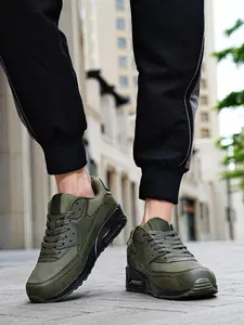 Men's Sporty Lace Up Walking Shoes, Casual Breathable Comfortable Running Shoes, Fashionable Sneakers for Daily Wear, Athletic Running Shoes