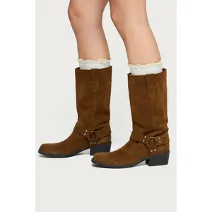 Lacey Ruffle Knee High Socks