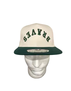 Braves upsidedown reverse custom Embroidered 3D puff 2 tone snapback hat. Custom Embroidery