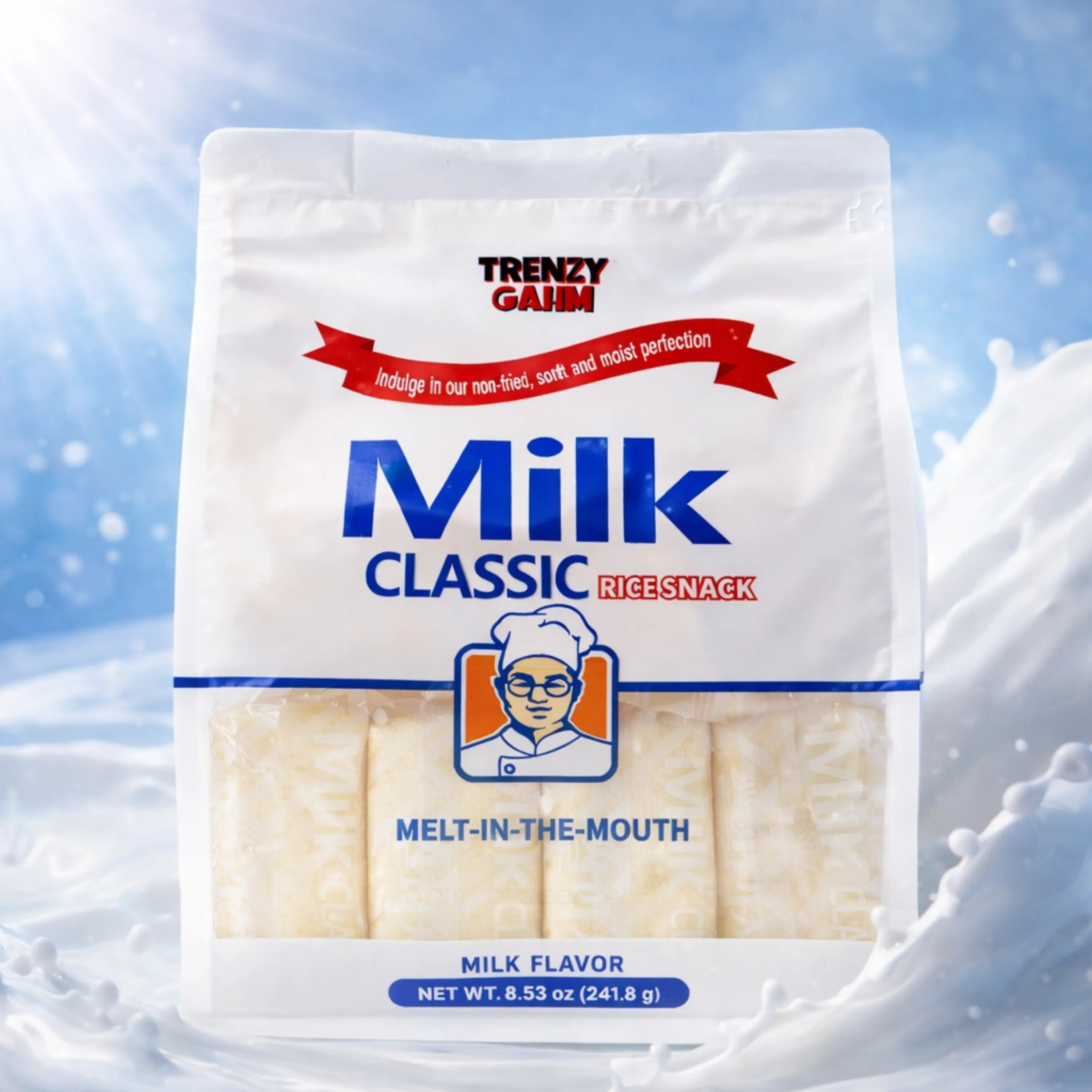 Trenzy Gahm - Milk Classic Rice Crackers - 241.8g Trenzy Gahm - Milk Classic Rice Crackers - 241.8g