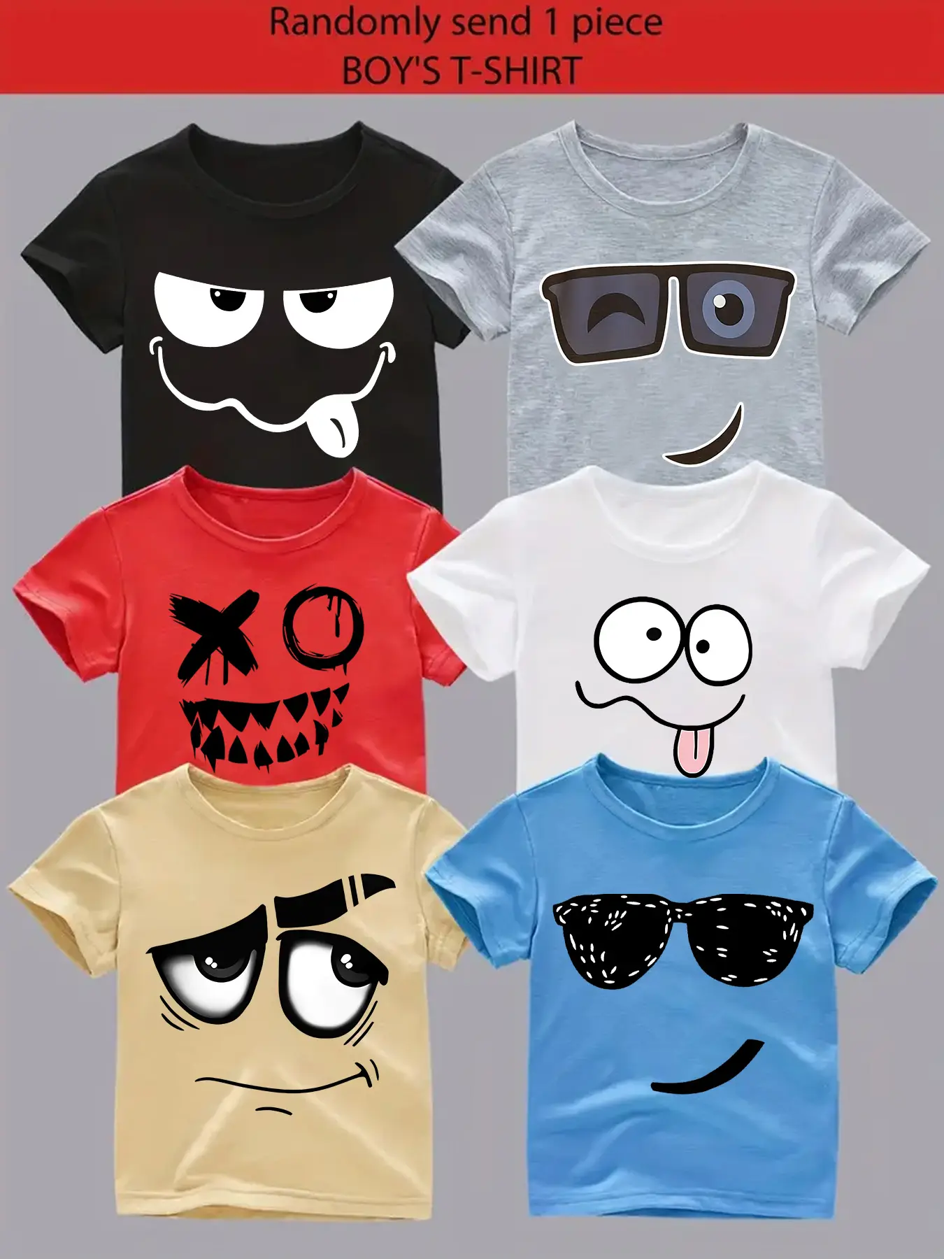 Boys' Summer Fashion Long Sleeve T-Shirt, Random Style Print Tee, Casual Fitted Design, Comfortable & Versatile Gift Idea