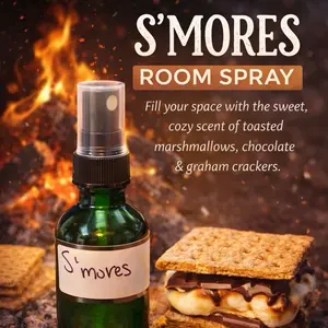 S'mores Scented Room Spray - Sweet Cozy Scent of Toasted Marshmallows Chocolate & Graham Crackers for Your Space
